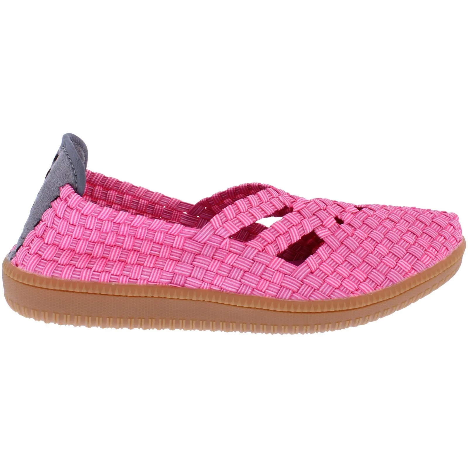 Adesso A7399 Olive Ladies Flamingo Pink Textile Arch Support Slip On Shoes