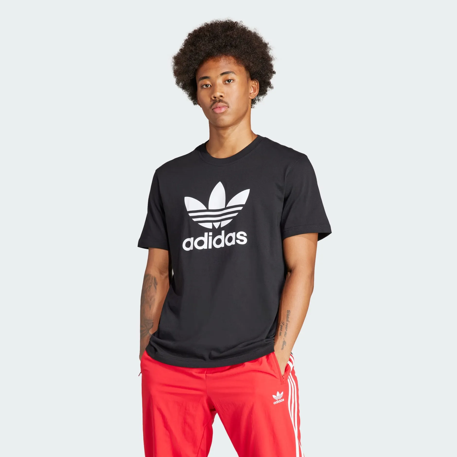 ADIDAS ADICOLOR TREFOIL T-SHIRT - BLACK