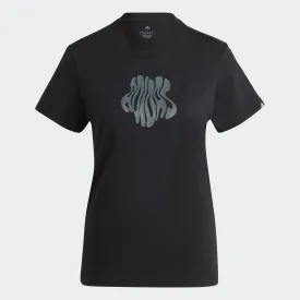 ADIDAS FLORAL GRAPHIC T-SHIRT - BLACK