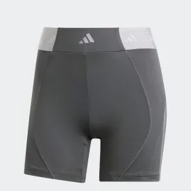 ADIDAS HYPERGLAM FIVE-INCH SHORT LEGGINGS - GREY