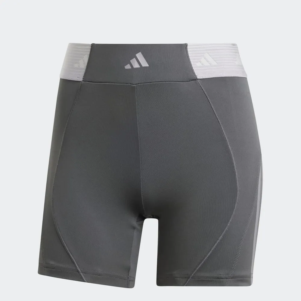 ADIDAS HYPERGLAM FIVE-INCH SHORT LEGGINGS - GREY