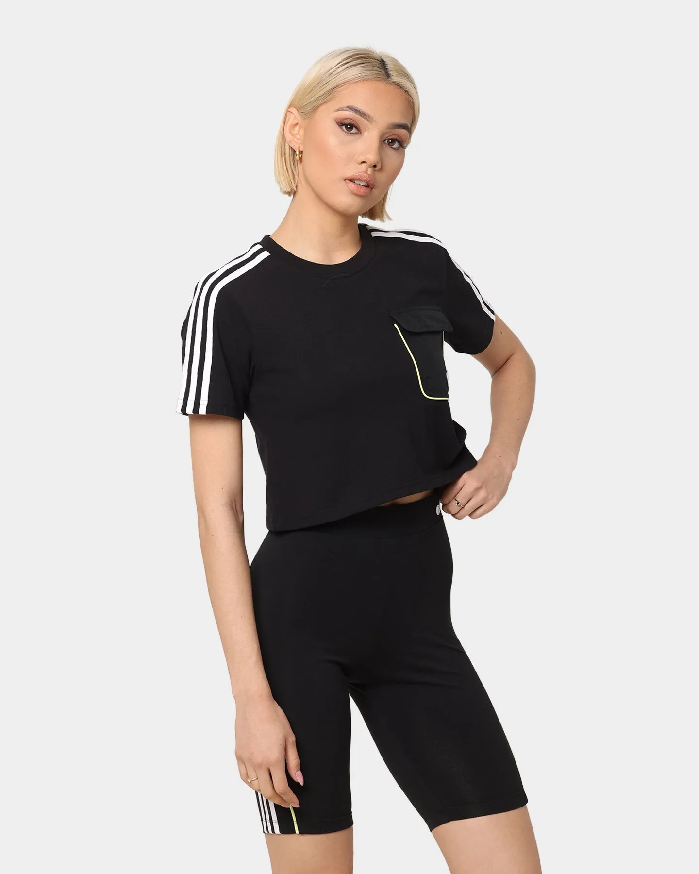Adidas Women's Cropped Pocket T-Shirt Black