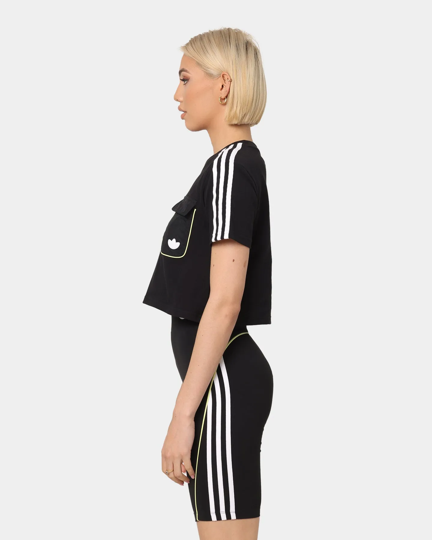 Adidas Women's Cropped Pocket T-Shirt Black