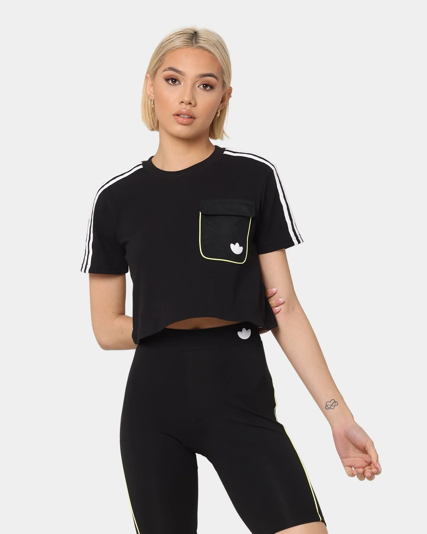Adidas Women's Cropped Pocket T-Shirt Black