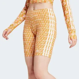Adidas Women's x FARM "Rio" Bike Shorts - Victory Gold