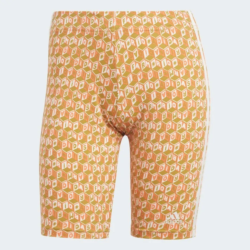 Adidas Women's x FARM "Rio" Bike Shorts - Victory Gold
