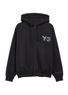 Adidas Y-3 Logo Black Zip Hoodie