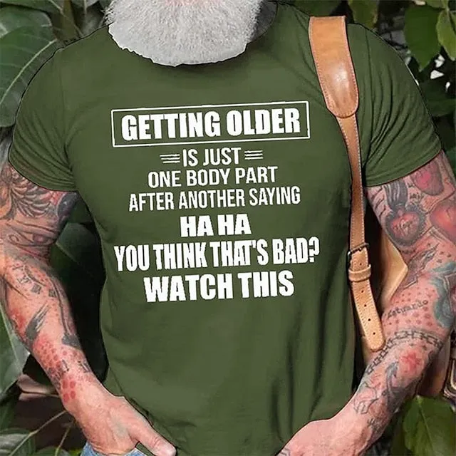 Age Is Just a Number Men's 3D Birthday Shirt | Summer Grey Cotton Tee with Henley Neckline