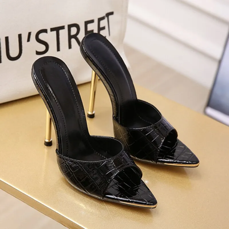 Amozae-2024 Summer Luxury Women Serpentine Stiletto Heels Sandals Lady   12.5cm High Fetish Heels Fashion Green Nightclub Shoes