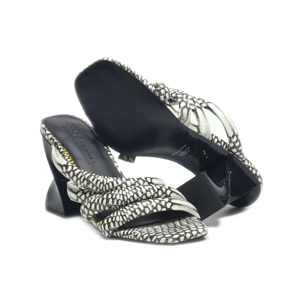 Asos Mid-Heel Shoes Leather White Colour For Women