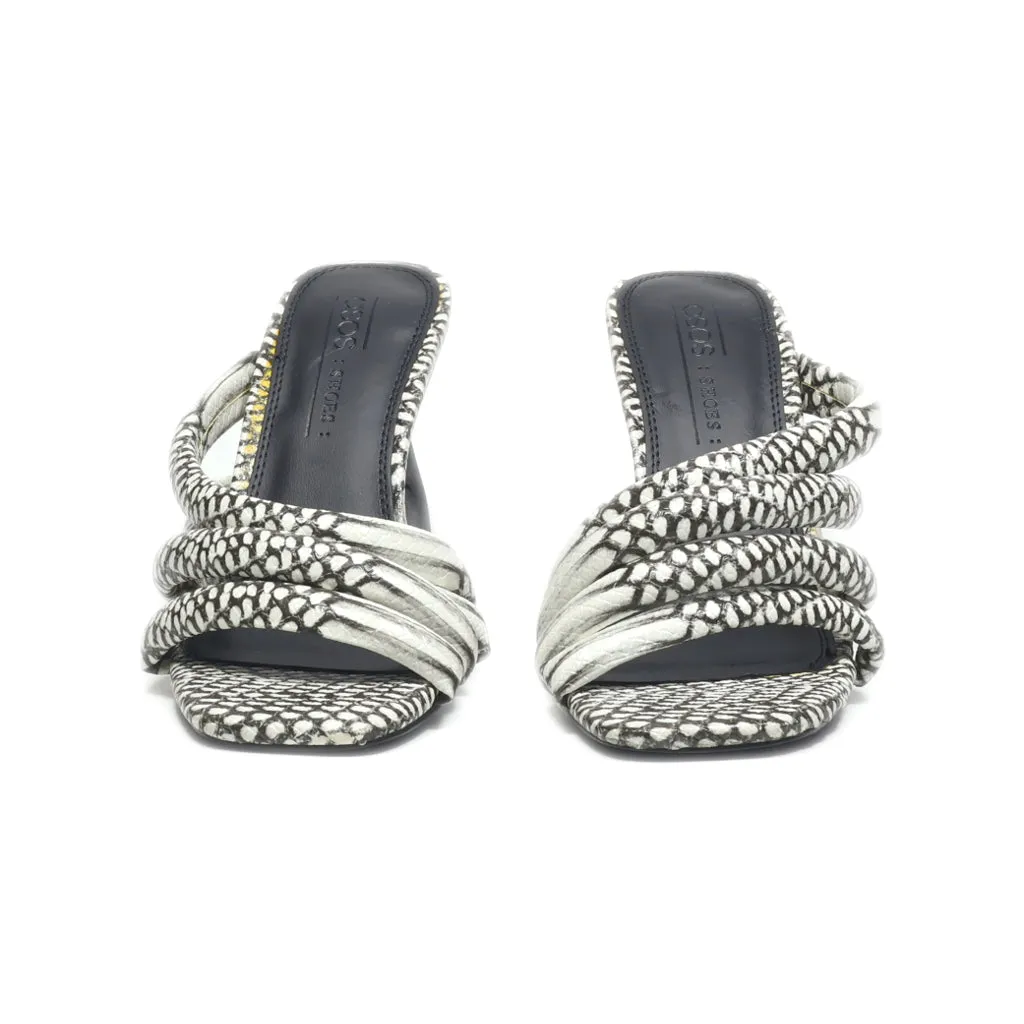 Asos Mid-Heel Shoes Leather White Colour For Women