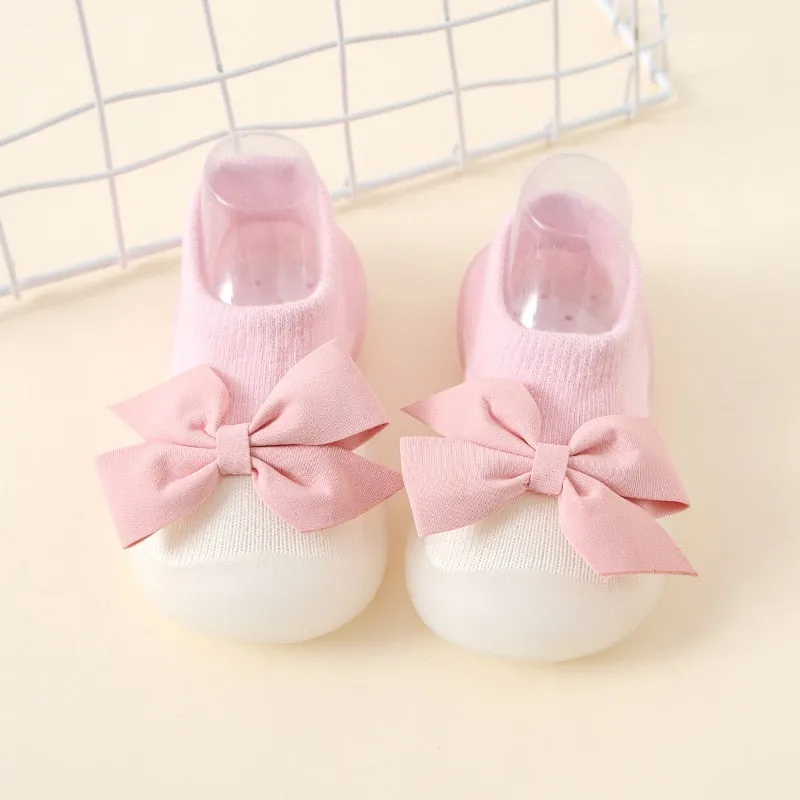 Baby Cartoon Print Soft Rubber Sole Booties
