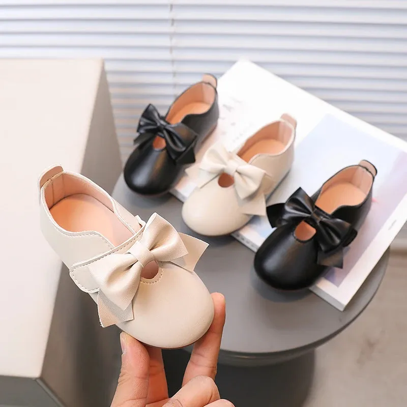 Baby Girl's Bowknot Leather Shoes