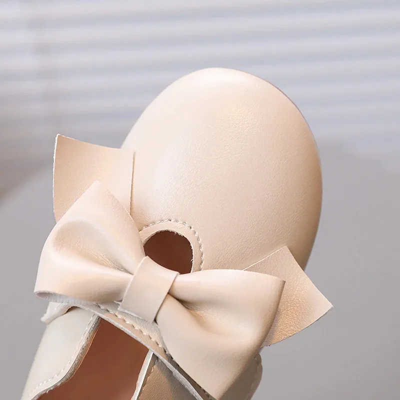 Baby Girl's Bowknot Leather Shoes