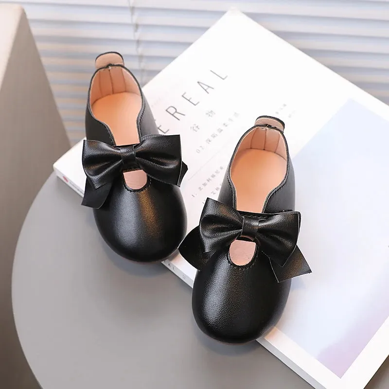 Baby Girl's Bowknot Leather Shoes