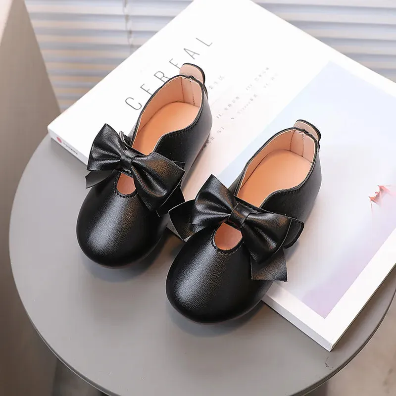 Baby Girl's Bowknot Leather Shoes