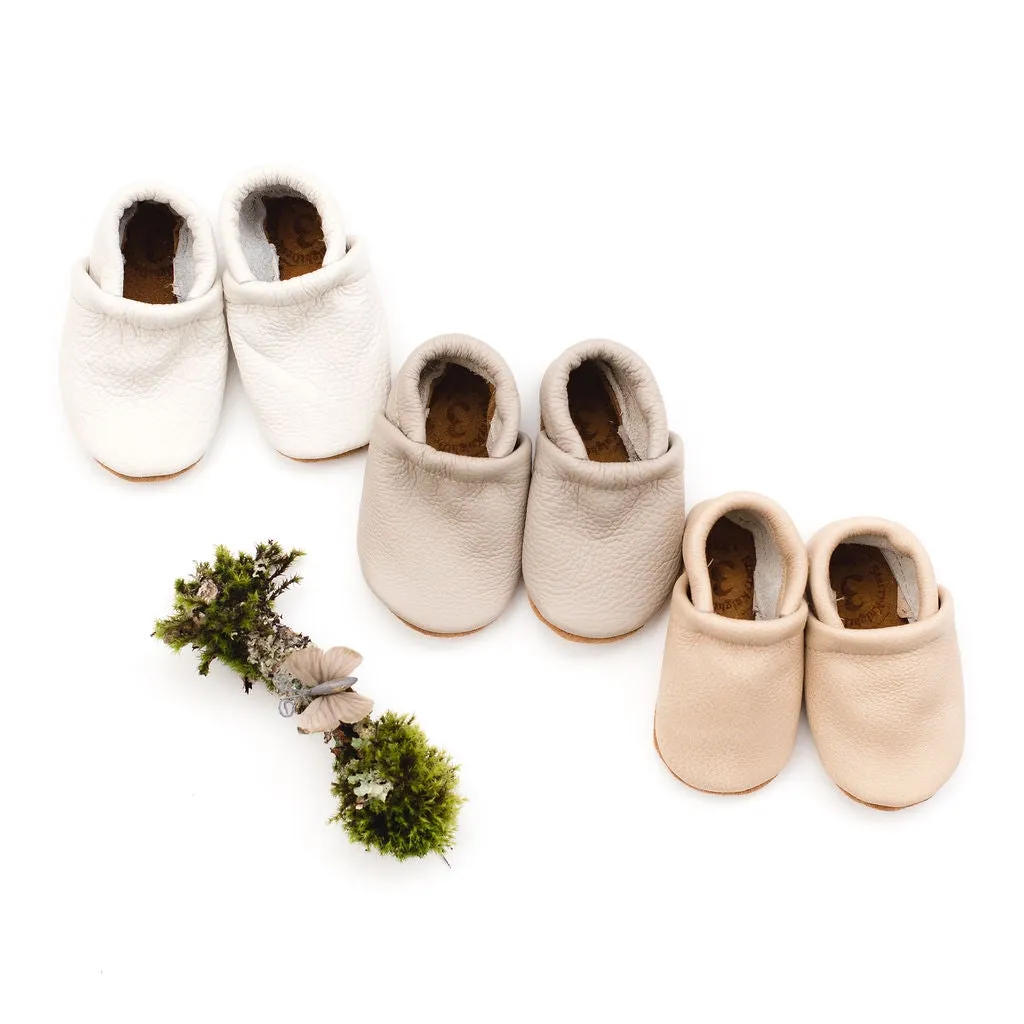 Beige Leather Loafers Shoe - Starry Knight Designs