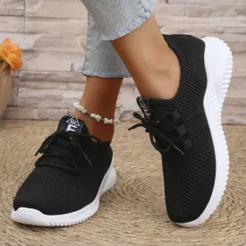Breathable Mesh Lace Up Athletic