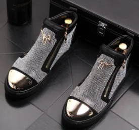 British Luxury Men Ankle Boots Genuine Leather Mens Business Shoes Fashion Men Leather Boots High Quality Black Wedding Party