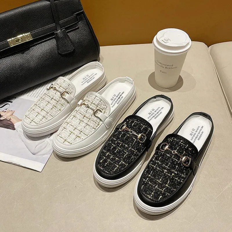 Closed Toe Thick Soled Flat Shoes