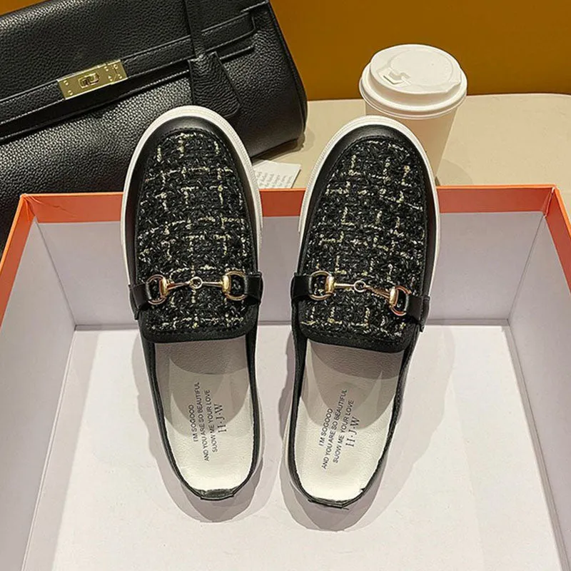 Closed Toe Thick Soled Flat Shoes
