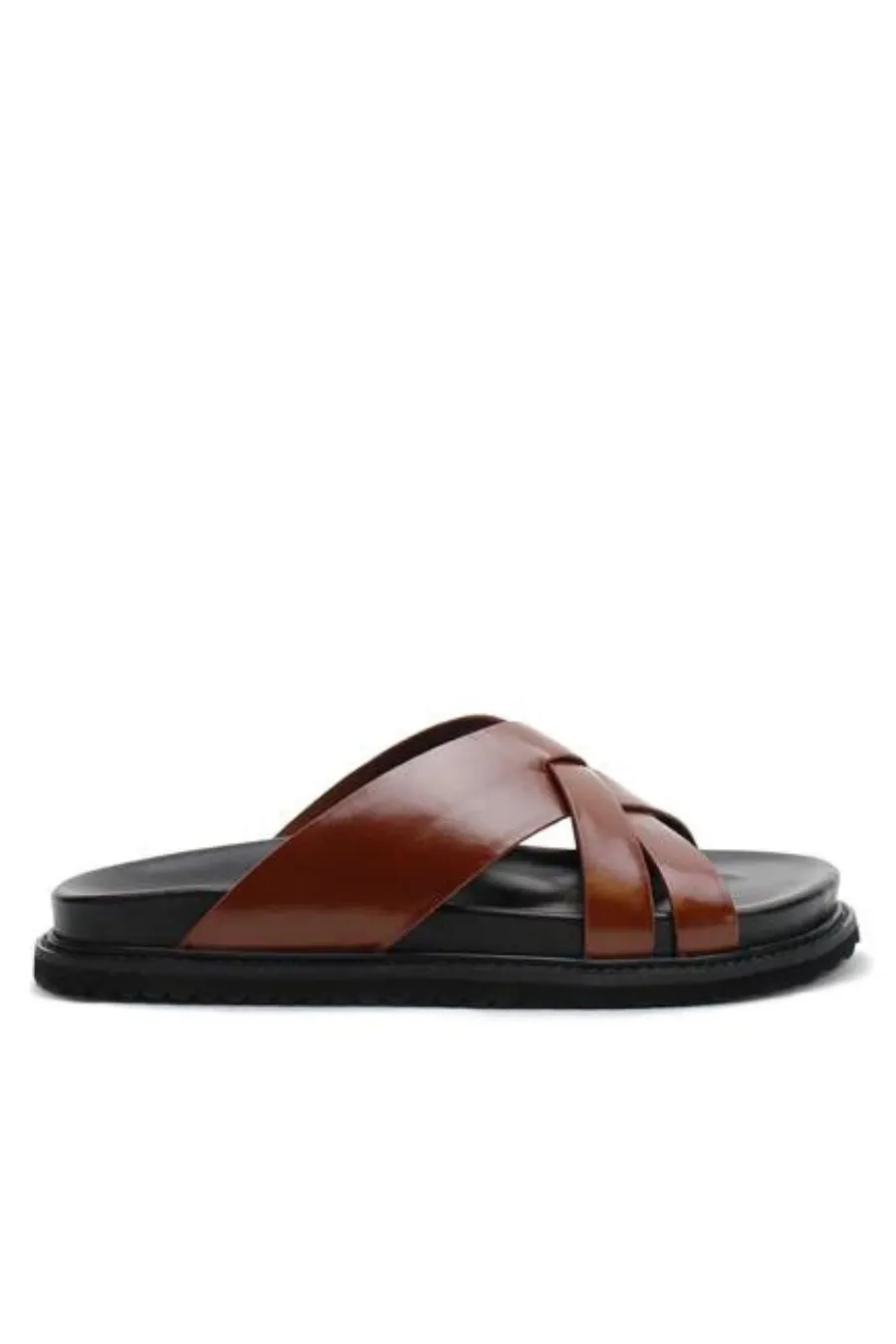 Cross Cut Slide Cognac