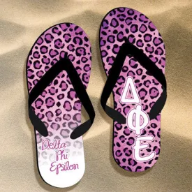 Delta Phi Epsilon Cheetah Print Flip Flops - SBL100 - SUB