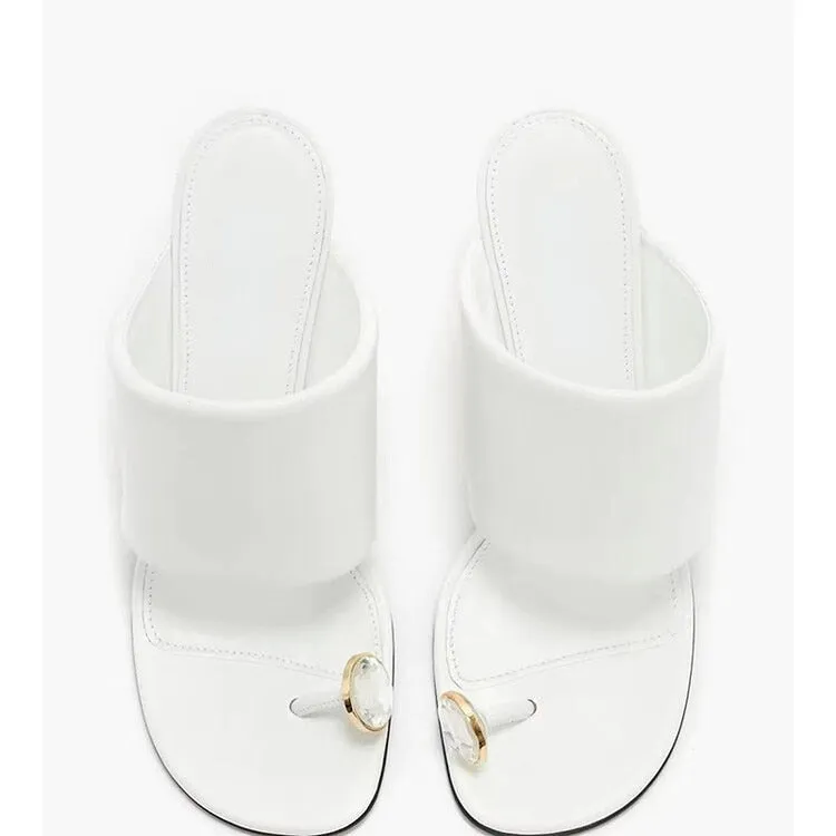 Eowyn Rhinestone Toe Post Sandals - 6 Colors