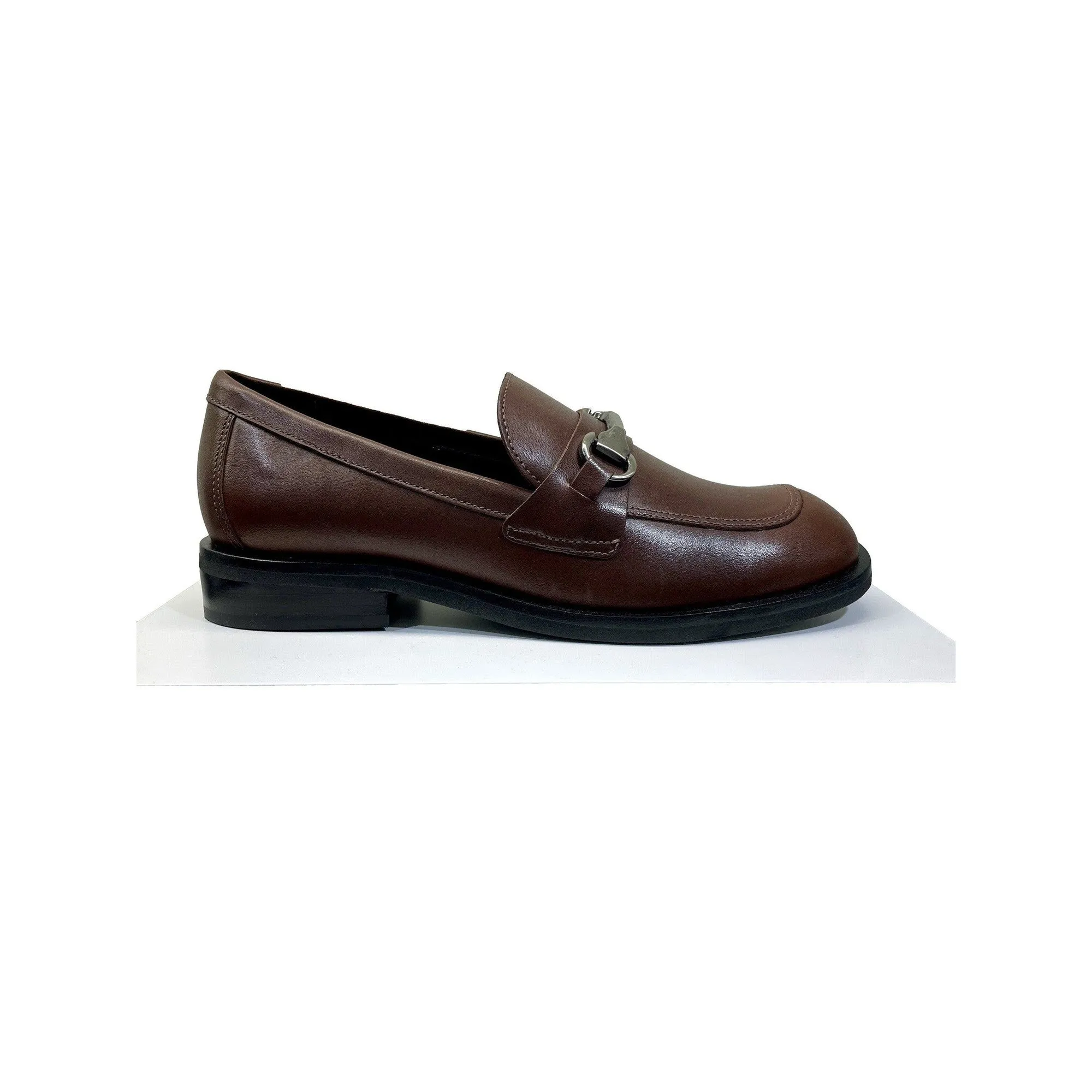 EYS India Ladies Brown Leather Slip On Shoes