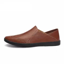 Fashion Driving Shoes Men Bullock Loafers Summer Spring Breathable Carved Leather Casual Shoes Slip on Business Men Shoes