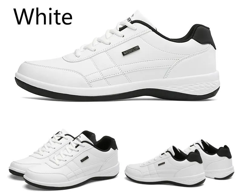 Fashion Sneakers Casual Shoes Breathable Lace up Mens Casual Spring Leather Walking travel flats new