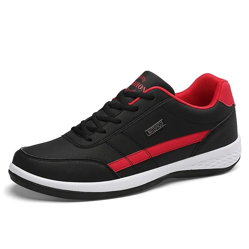 Fashion Sneakers Casual Shoes Breathable Lace up Mens Casual Spring Leather Walking travel flats new