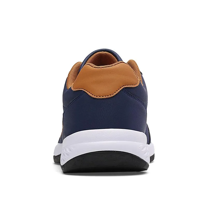 Fashion Sneakers Casual Shoes Breathable Lace up Mens Casual Spring Leather Walking travel flats new