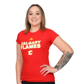 Flames Ladies adidas Primary Wordmark T-shirt