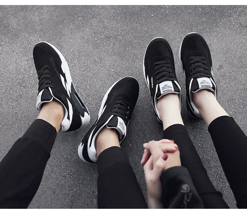 Hnzxzm Unisex Air Cushion Sneakers 36-47 Men's Casual Shoes Women Jogging Sneakers Men Shoes Zapatos Casuales De Las Mujeres