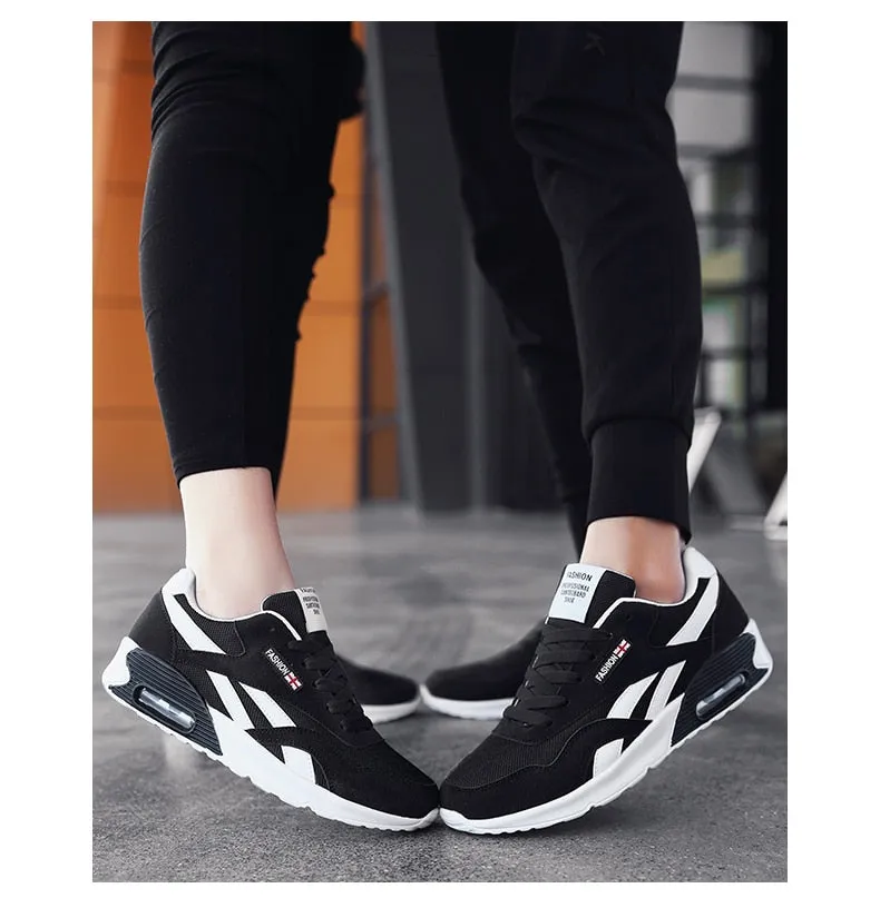 Hnzxzm Unisex Air Cushion Sneakers 36-47 Men's Casual Shoes Women Jogging Sneakers Men Shoes Zapatos Casuales De Las Mujeres