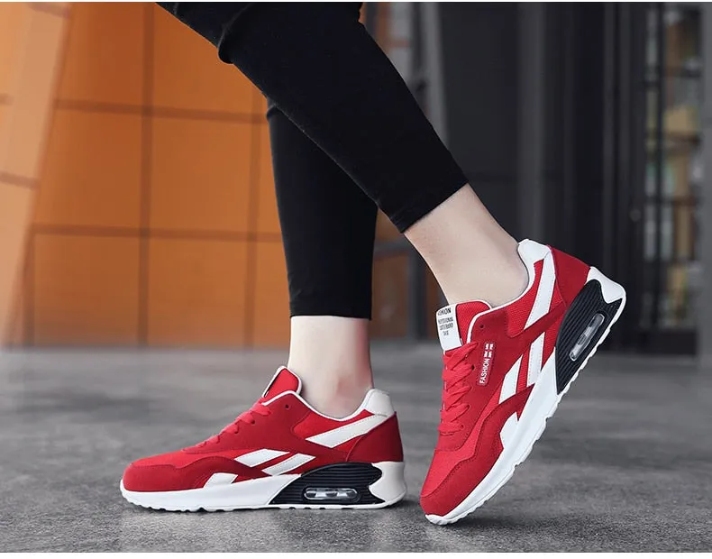 Hnzxzm Unisex Air Cushion Sneakers 36-47 Men's Casual Shoes Women Jogging Sneakers Men Shoes Zapatos Casuales De Las Mujeres