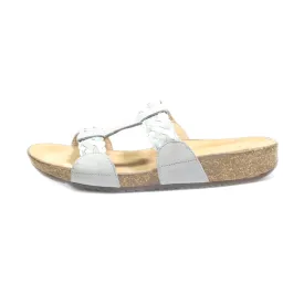 Hotter Flat Sandals Leather Grey Colour For Women