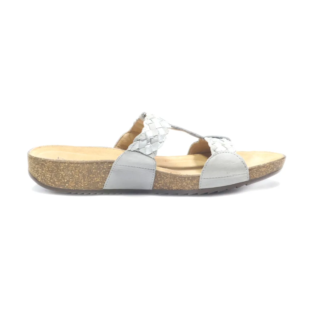 Hotter Flat Sandals Leather Grey Colour For Women