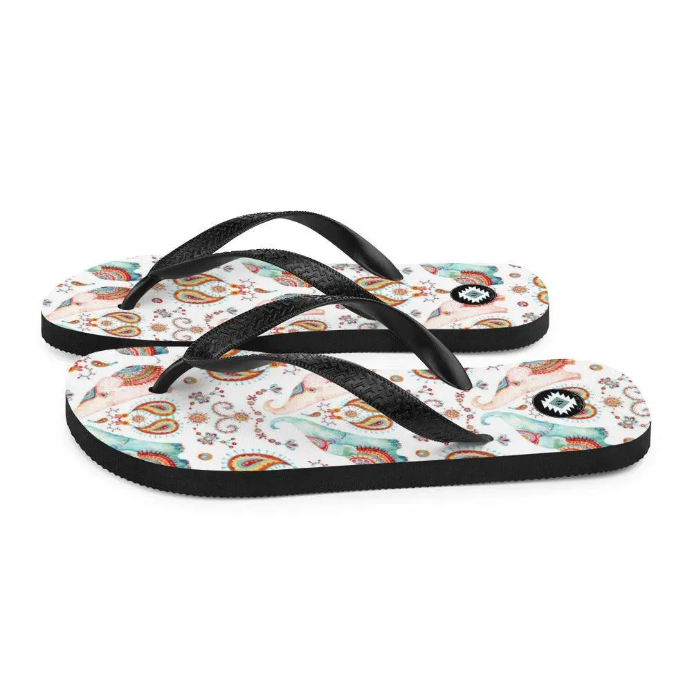 Indian Elephants Flip Flops