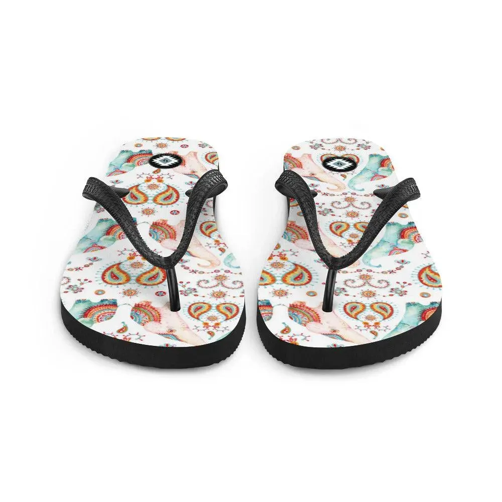 Indian Elephants Flip Flops