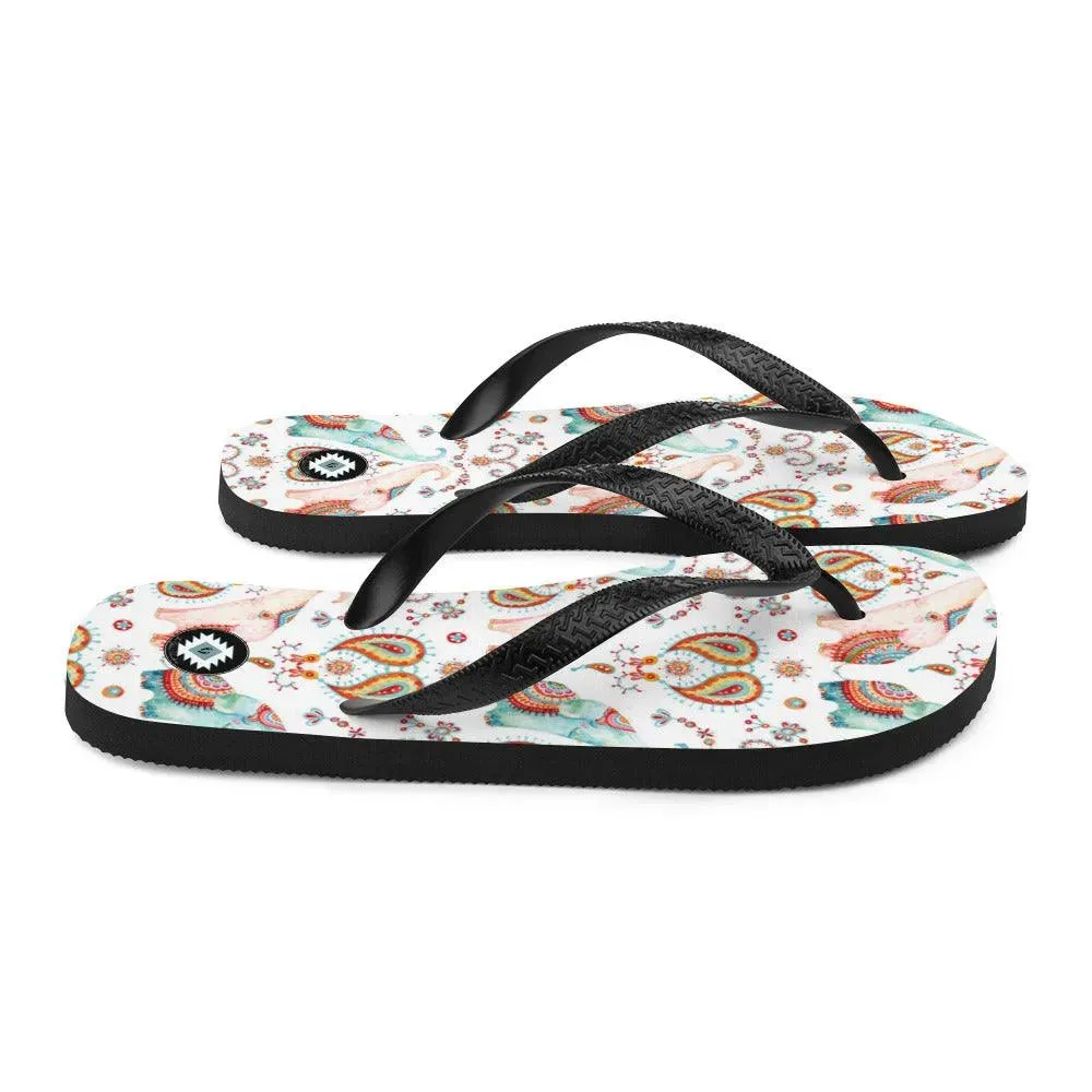 Indian Elephants Flip Flops