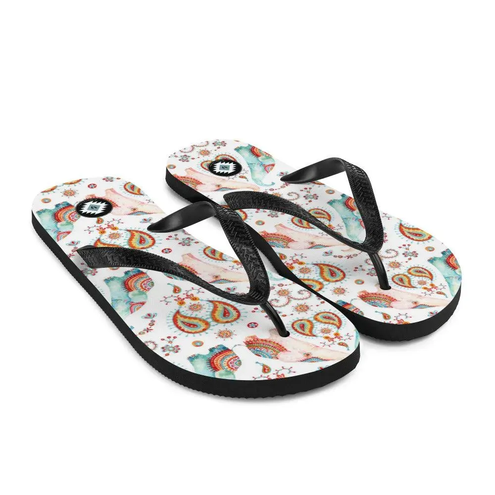 Indian Elephants Flip Flops