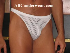 Limited Stock: Sheer Slash Men's Thong - Small - Exclusive Offer