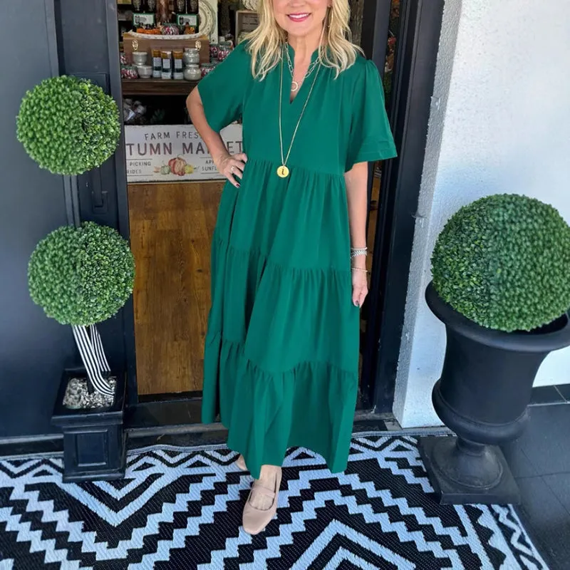 Limited Time 50% OffWomens Elegant Tiered Maxi Dress