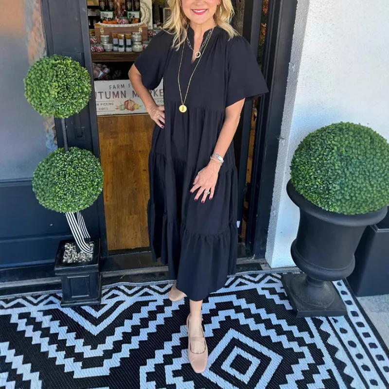 Limited Time 50% OffWomens Elegant Tiered Maxi Dress