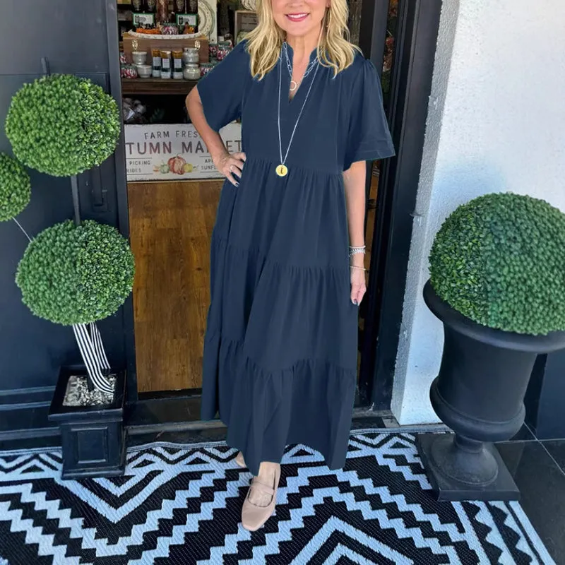 Limited Time 50% OffWomens Elegant Tiered Maxi Dress
