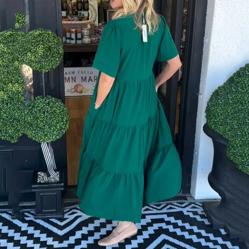 Limited Time 50% OffWomens Elegant Tiered Maxi Dress