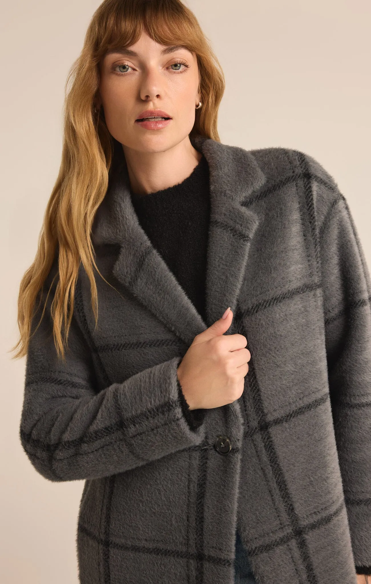 Mason Windowpane Knit Coat