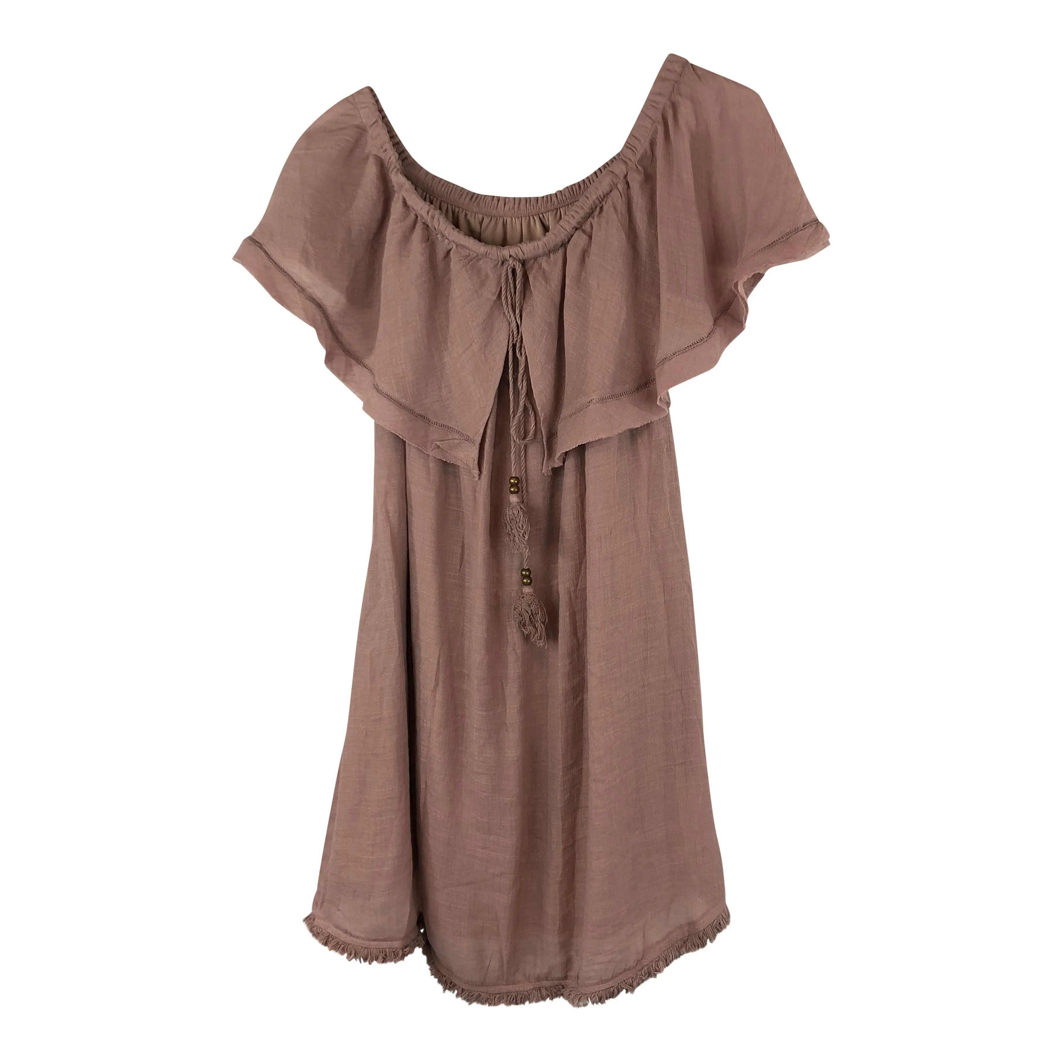 Mauve Off the Shoulder Dress